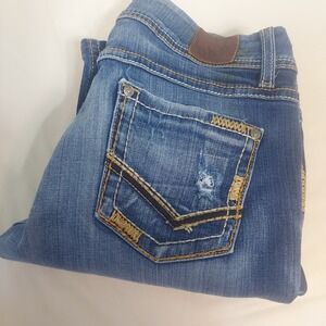 BKE Culture Denim Jeans‎ Womens 29XL Boot Cut Distressed Embellished Pockets
